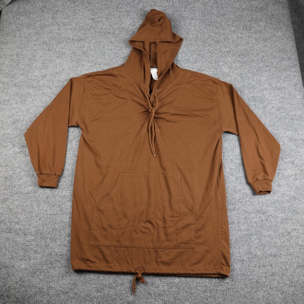 Vintage Headliners For Women Hoodie Womens 18W Brown Lace Up Tunic Longline 90s